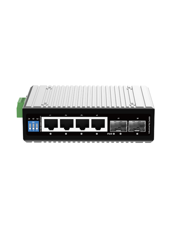 BDCOM 4 Port Yönetilemez Endüstriyel PoE Switch IES200-LS2040P