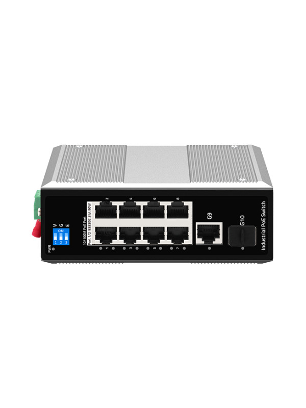 BDCOM 8 Port Yönetilemez Endüstriyel PoE Switch IES200-LS1108P