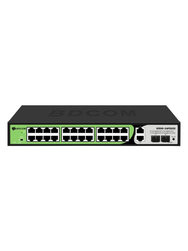 BDCOM 24 Port PoE Switch 370W S1500-24P2G2S-370