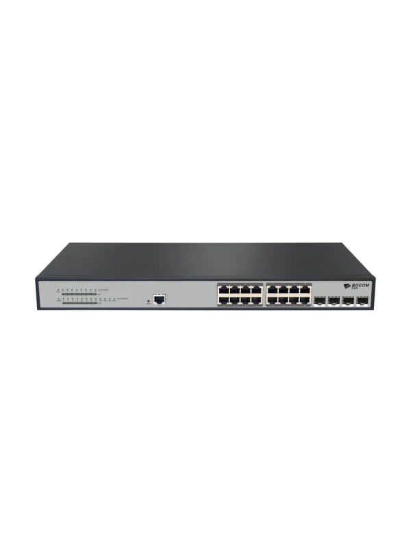 BDCOM 24 Port Managed Network Switch S2500-24T2G2S-W