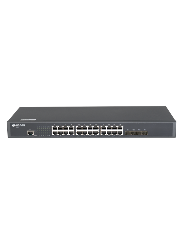 BDCOM 24 Port Yönetilebilir Network Switch S2900-24T4X-2AC BDCOM 24 Port Yönetilebilir Network Switch S2900-24T4X-2AC