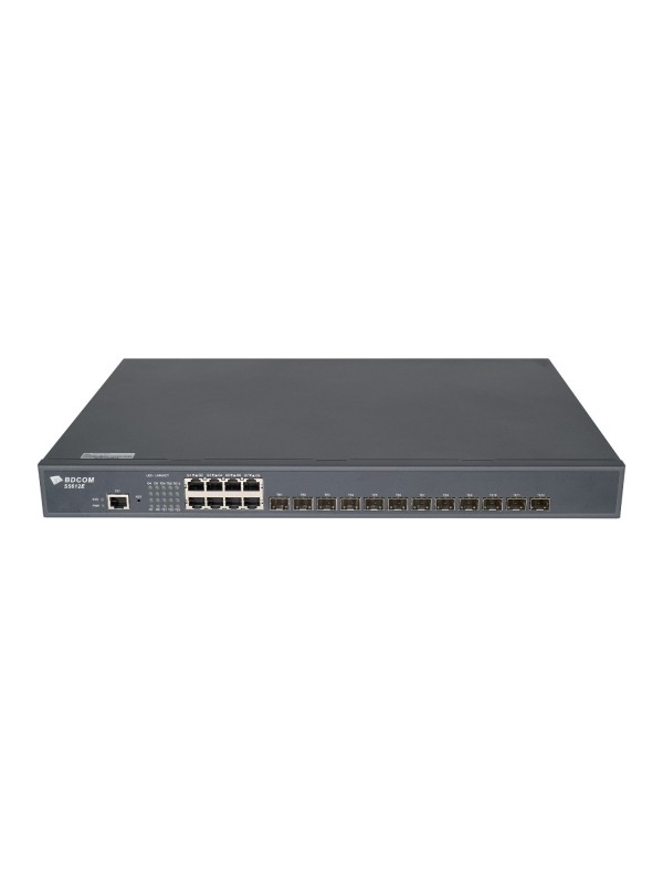 BDCOM 8-Port Gigabit RJ45 / 12-Port 10G/GE SFP+ Yönetilebilir Switch S5612E-2AC BDCOM 8-Port Gigabit RJ45 / 12-Port 10G/GE SFP+ Yönetilebilir Switch S5612E-2AC